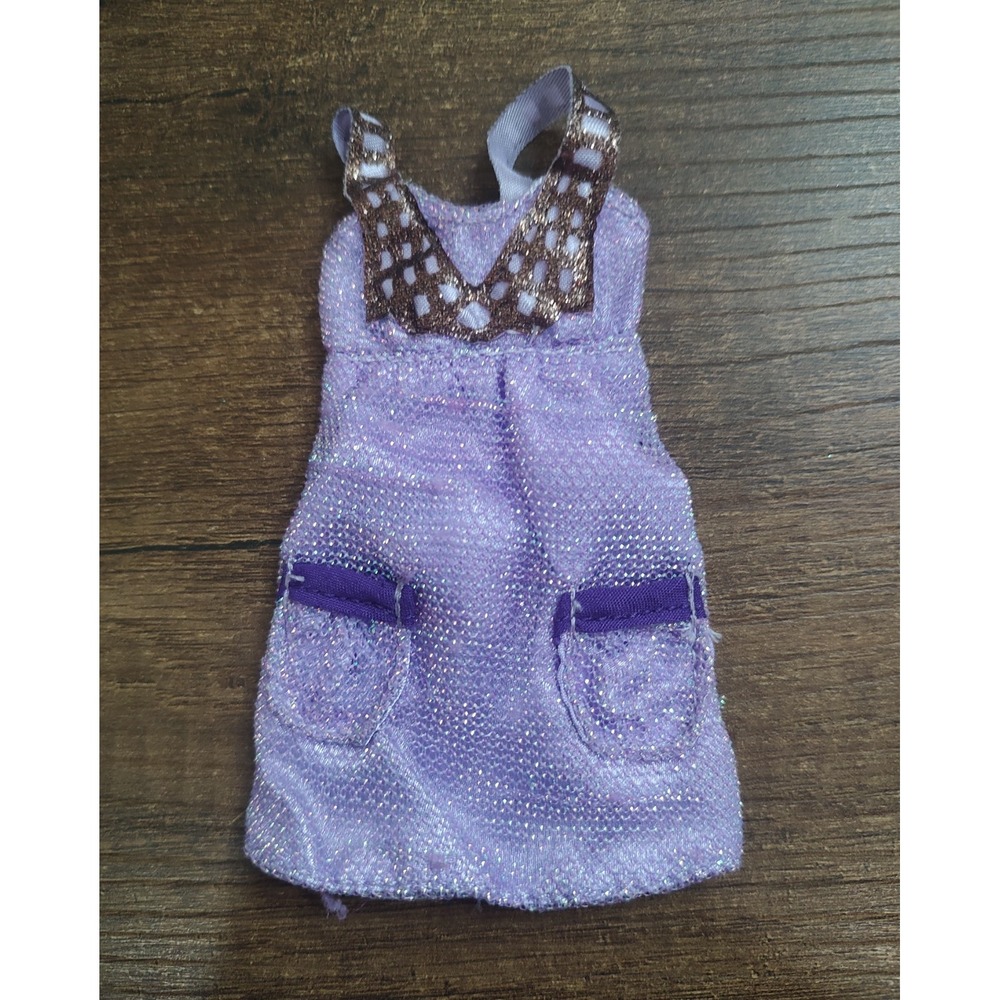 Fashion Doll Lilac Lavender Purple Dress Sleeveless Mesh Overlay Real Pockets